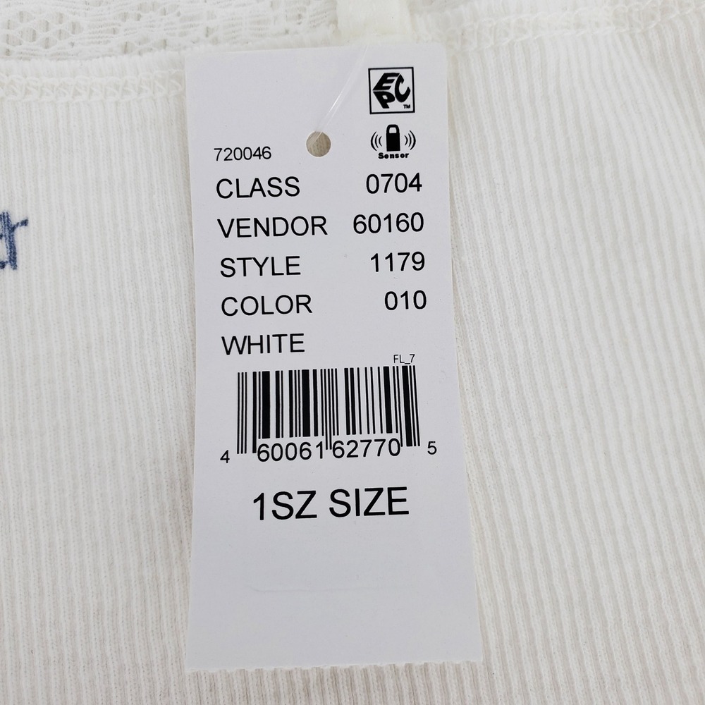 John Galt PacSun Womens One Size White Ribbed Lace Trim Cropped Cami Tank Top - Picture 9 of 10
